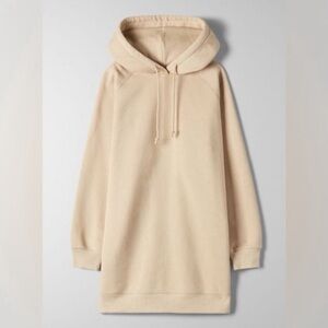 Aritzia x TNA Veneta Hoodie Dress in Beige Size 2
